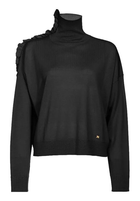 WOOL TURTLENECK WITH RUFFLES PINKO | sweaters | 101992 A189Z99
